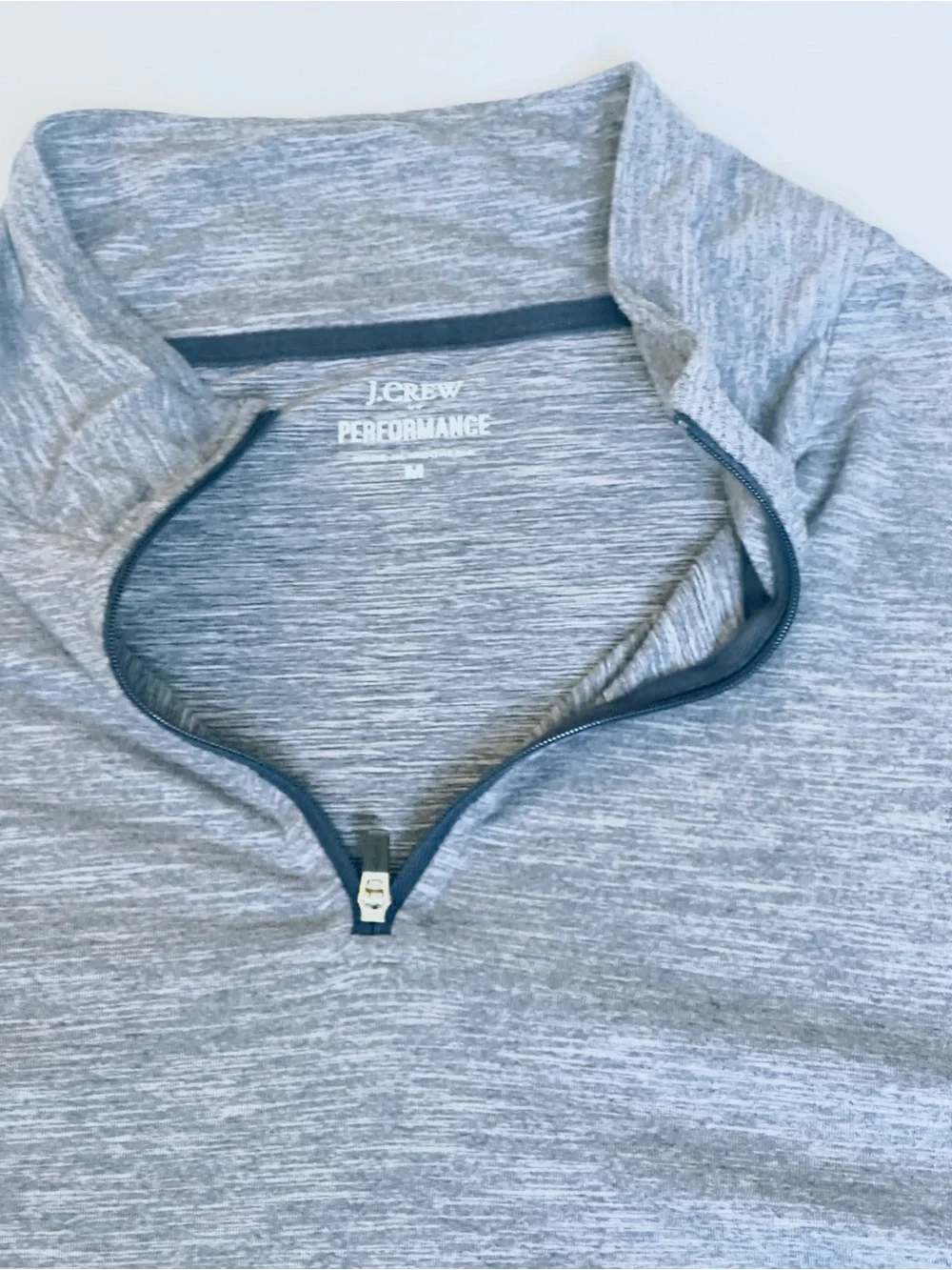 J.Crew Performance Quarter Zip Pullover Medium Gray Athletic Golf